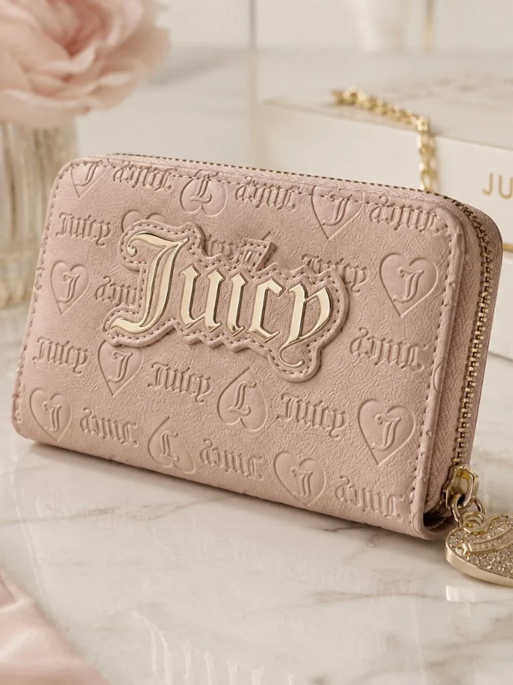 Juicy Couture Upgrade U Café Embossed Bifold Wallet NWT